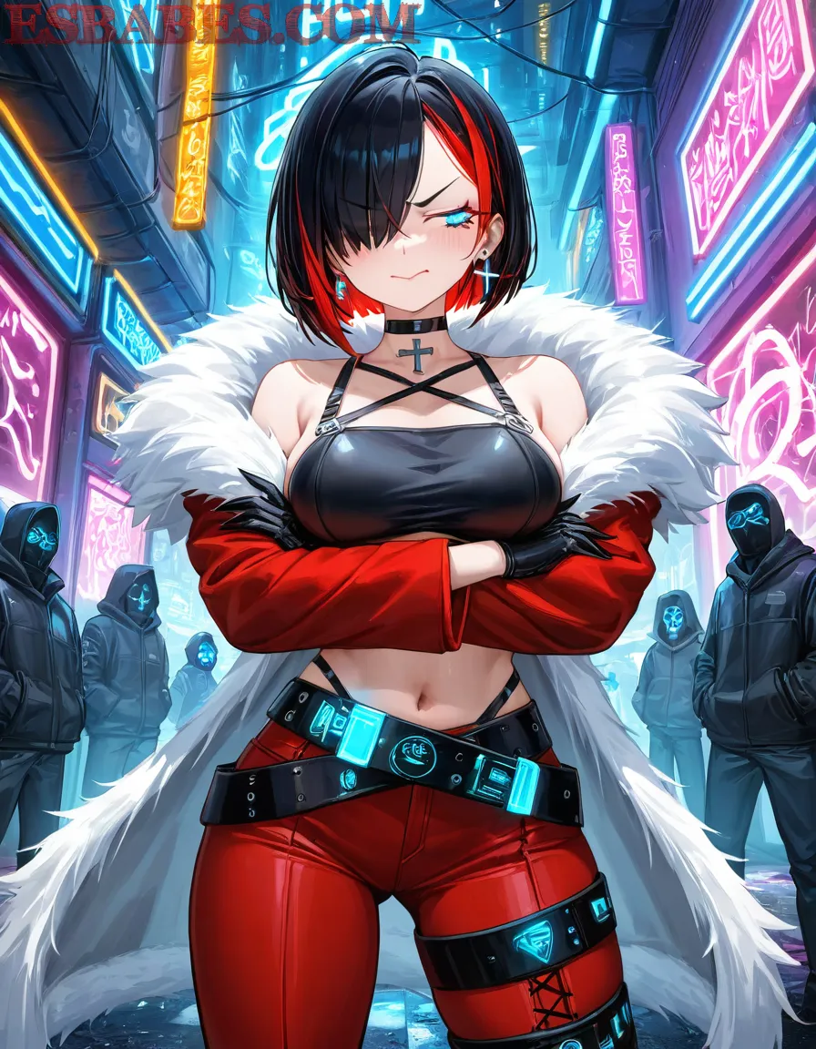 Arte ilustración increíble de Jujutsu Kaisen Demon Slayer Anime Games Eroge Tsundere generado por IA