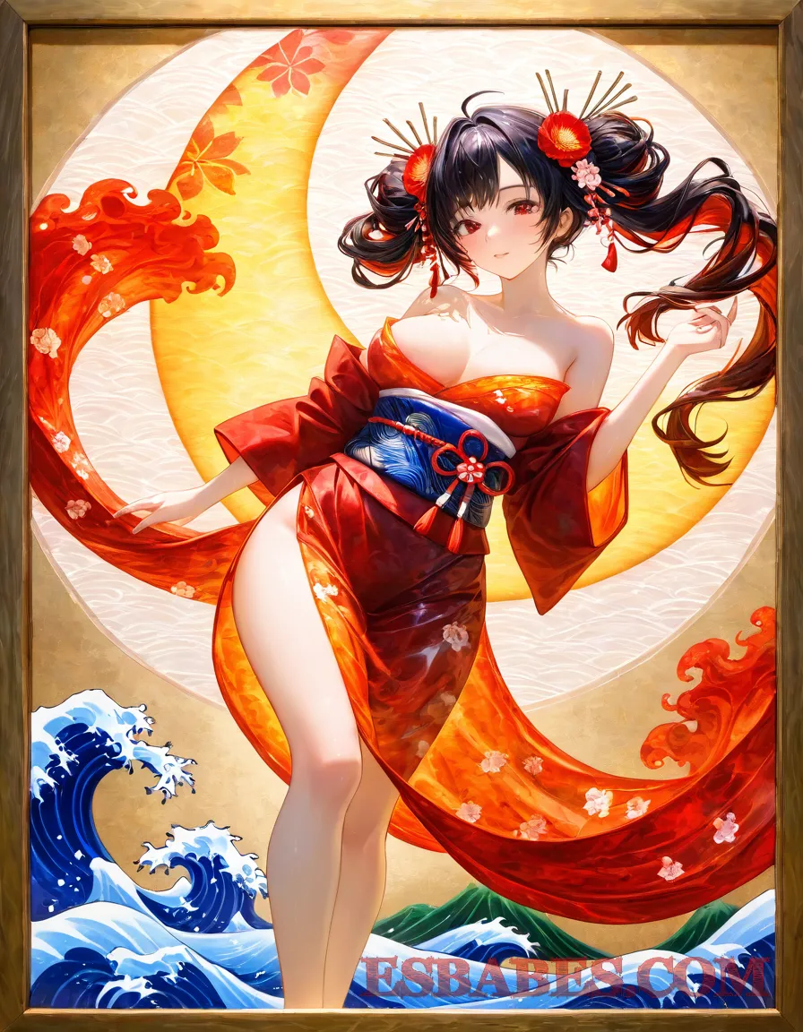 Arte ilustración increíble de Jujutsu Kaisen Demon Slayer Manga Anime Merch Harem generado por IA