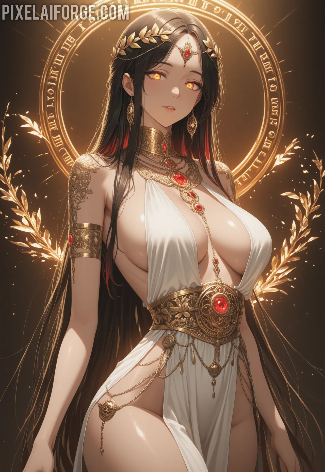 Arte ilustración increíble de Jujutsu Kaisen Mashle Anime Season Netflix Anime Yandere generado por IA