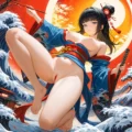 Arte ilustración increíble de Kaiju No 8 Demon Slayer Anime 2025 Goku Erotic generado por IA