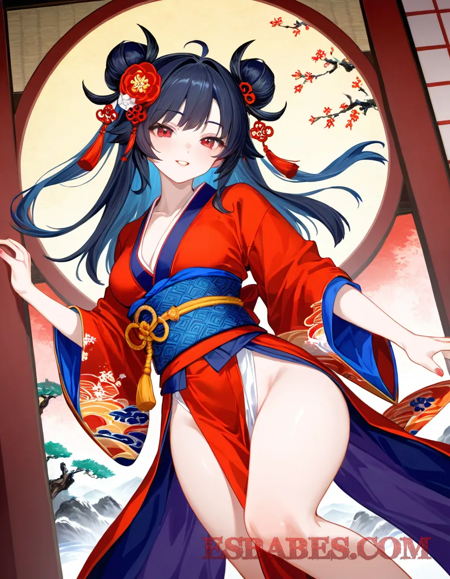 Arte ilustración increíble de Kaiju No 8 Gojo Satoru Neon Genesis Evangelion Tentacle Tsundere generado por IA