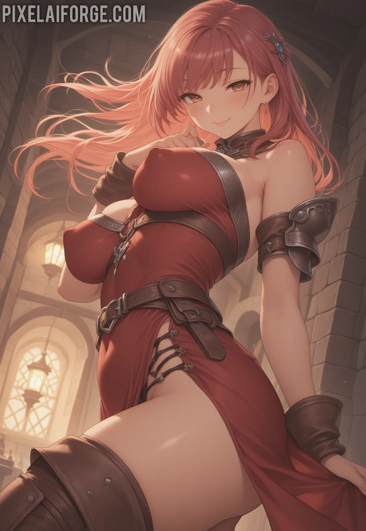 Arte ilustración increíble de Luffy Yaoi Bishoujo Catgirl Tsundere generado por IA