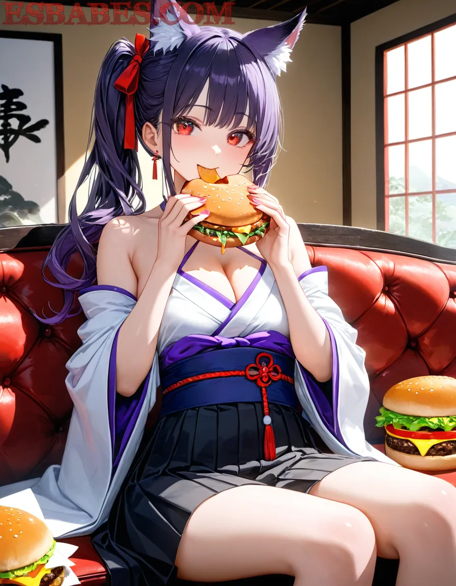 Arte ilustración increíble de Manga Eren Yeager Bishoujo Catgirl Moe generado por IA