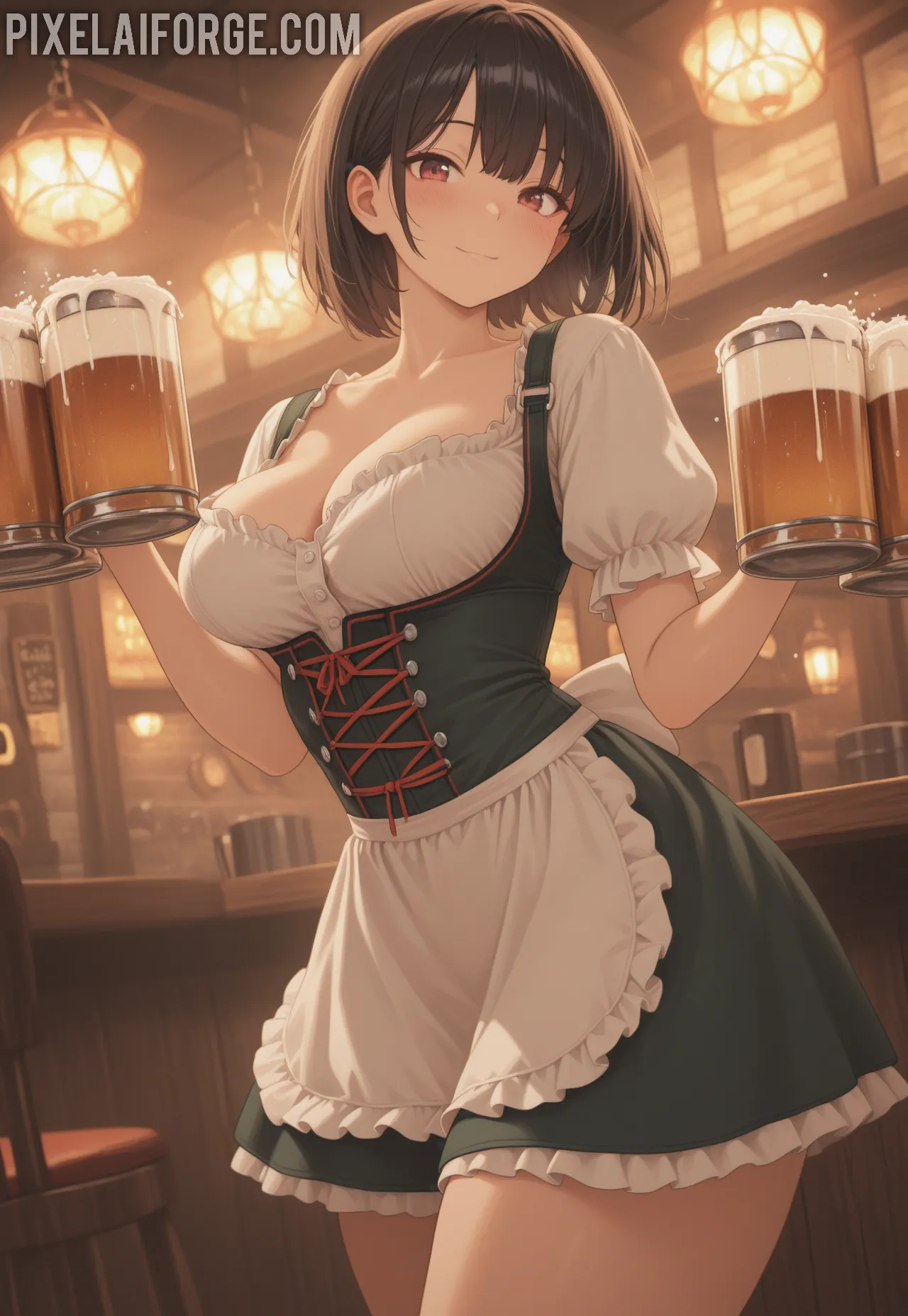 Arte ilustración increíble de Mashle Anime Online Shojo Chainsaw Man Fan Service generado por IA