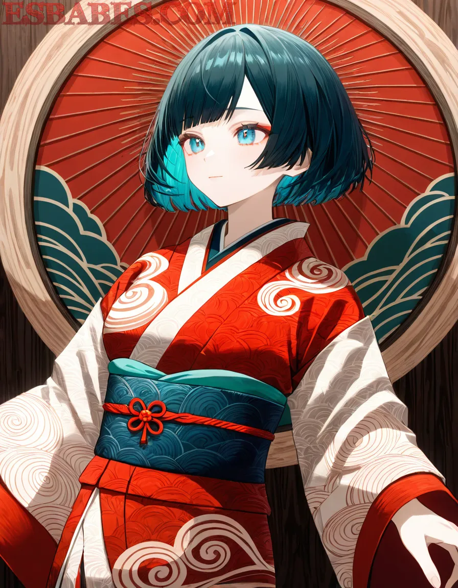 Arte ilustración increíble de Mashle Luffy Neon Genesis Evangelion Fan Service Maid generado por IA