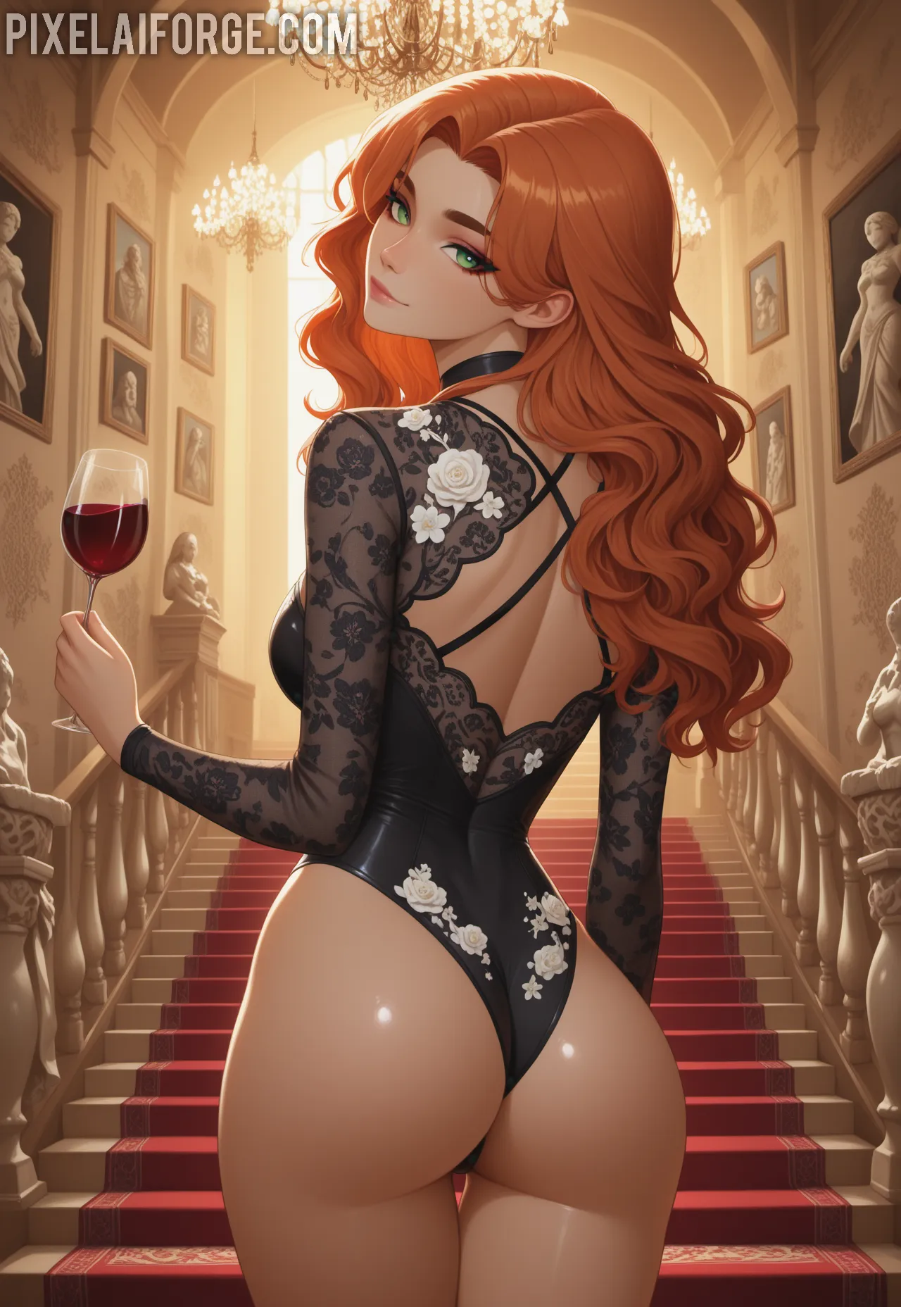 Arte ilustración increíble de Netflix Anime Shonen Steins Gate Anime News Maid generado por IA