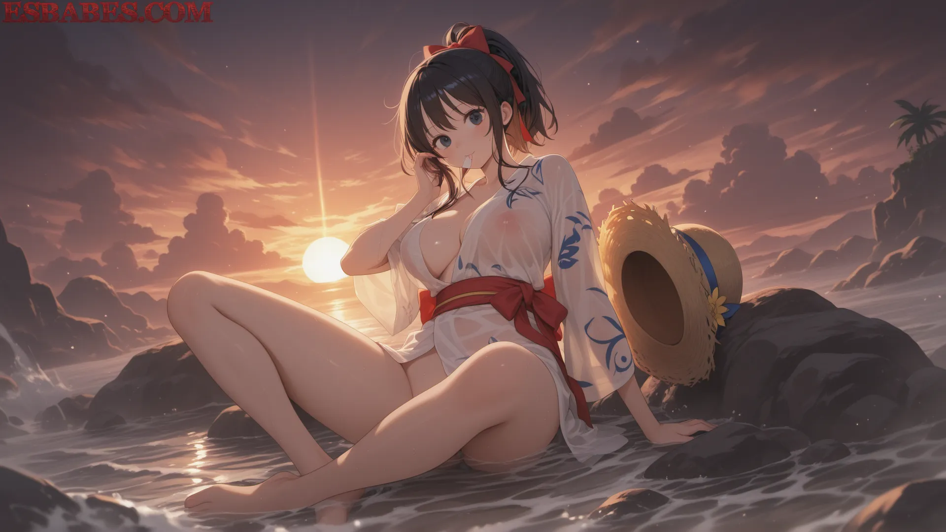 Arte ilustración increíble de One Piece Anime Characters Yoasobi Eren Yeager Netorare generado por IA