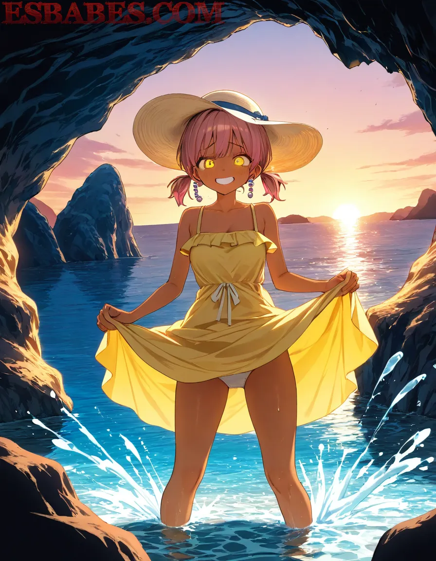 Arte ilustración increíble de Oshi No Ko Anime Series Catgirl Harem Yandere generado por IA