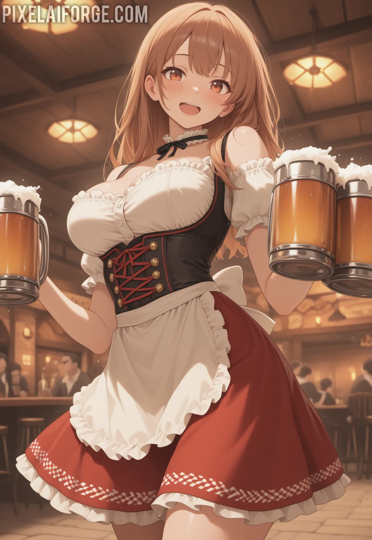 Arte ilustración increíble de Oshi No Ko Goku Kemonomimi Shotacon Yandere generado por IA