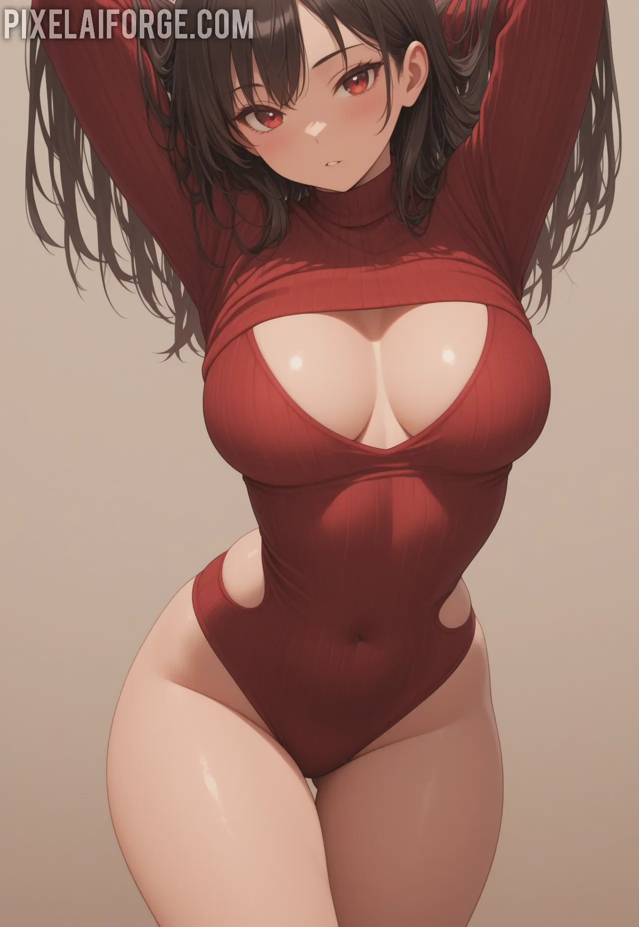 Arte ilustración increíble de Rubia Desnuda Fotos En 4k generado por IA