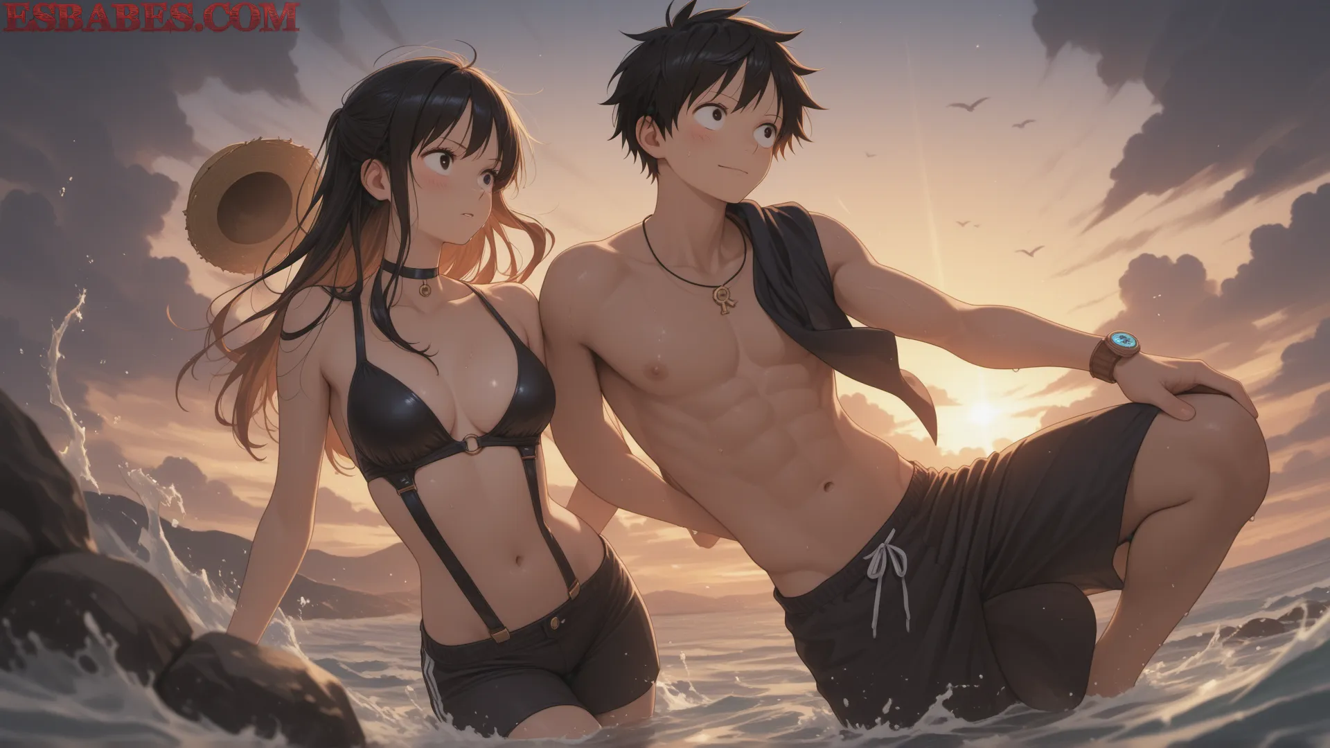 Arte ilustración increíble de Samurai Champloo Anime Dubbed Anime Trailer Eren Yeager Tokyo Revengers generado por IA