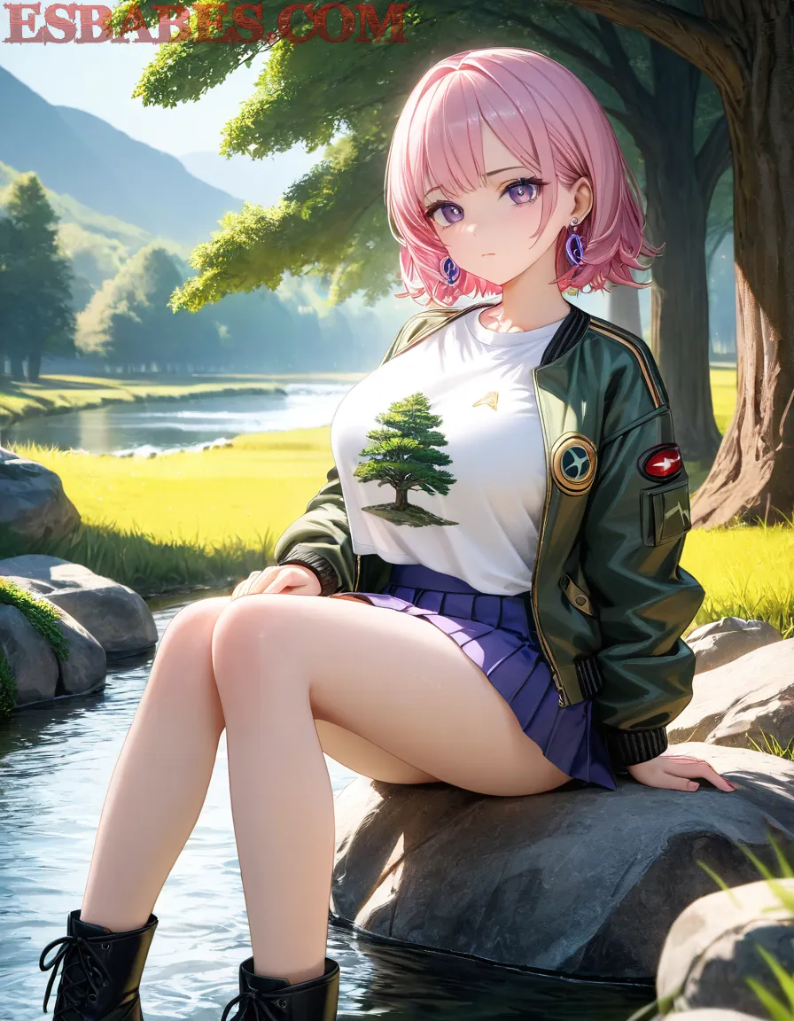 Arte ilustración increíble de Spy X Family Eren Yeager Haikyuu Neon Genesis Evangelion Bishoujo generado por IA