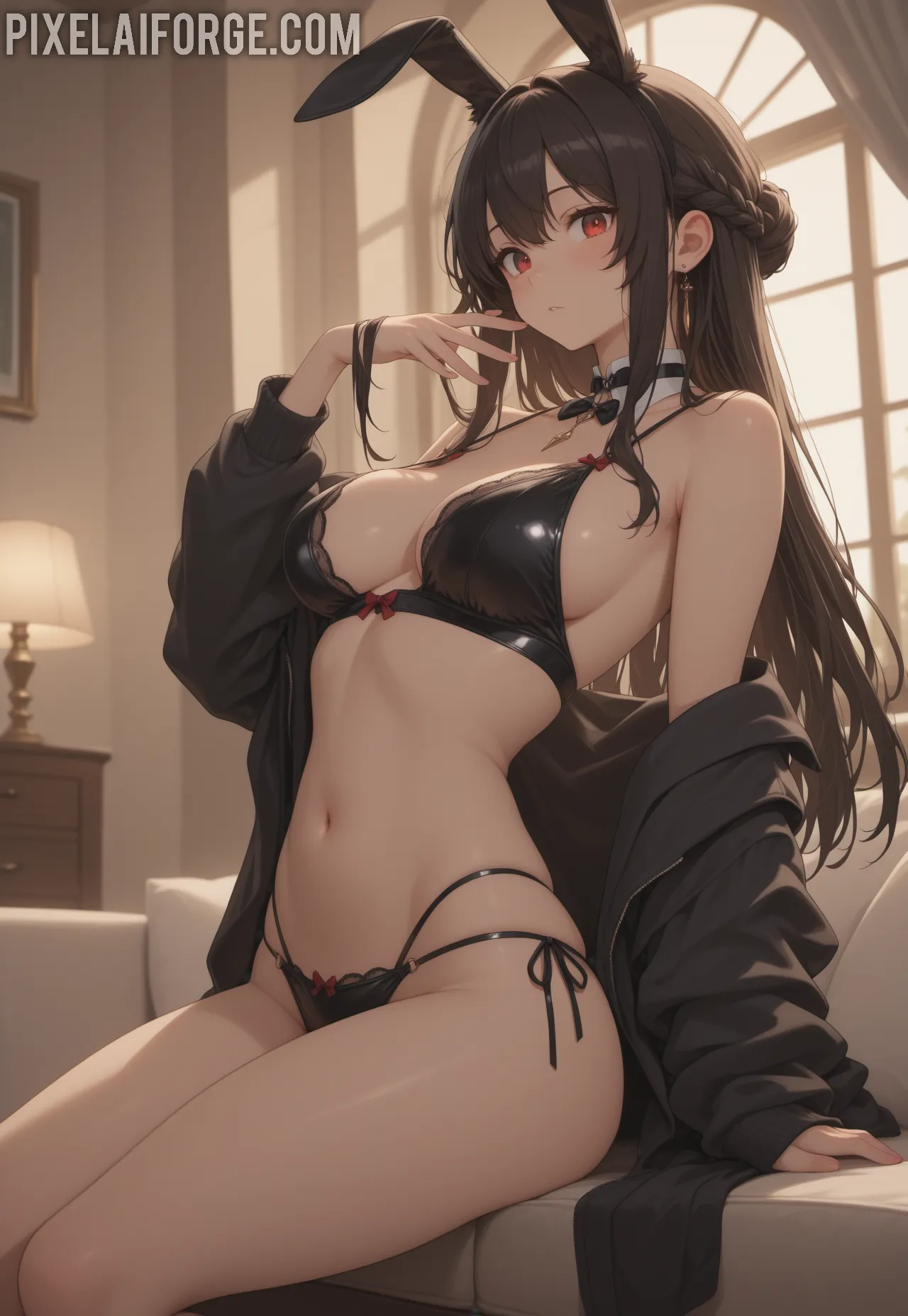 Arte ilustración increíble de Witch Hat Atelier Anime Season Anime Expo Fan Service Catgirl generado por IA