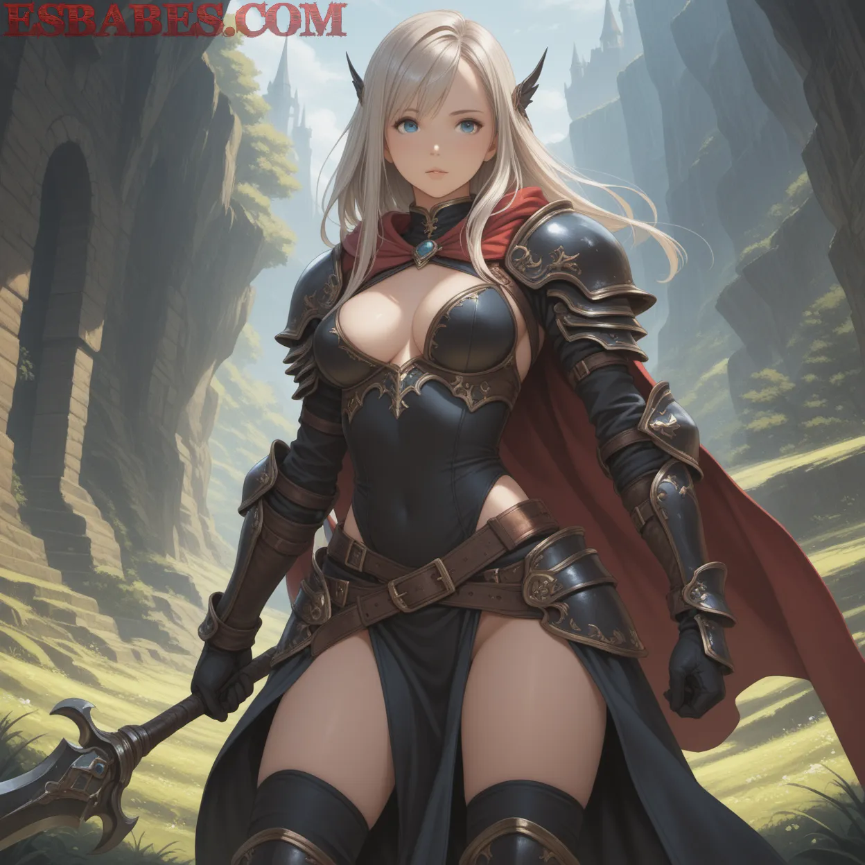 Arte ilustración increíble de Amv Yuri Fan Service Harem Maid generado por IA