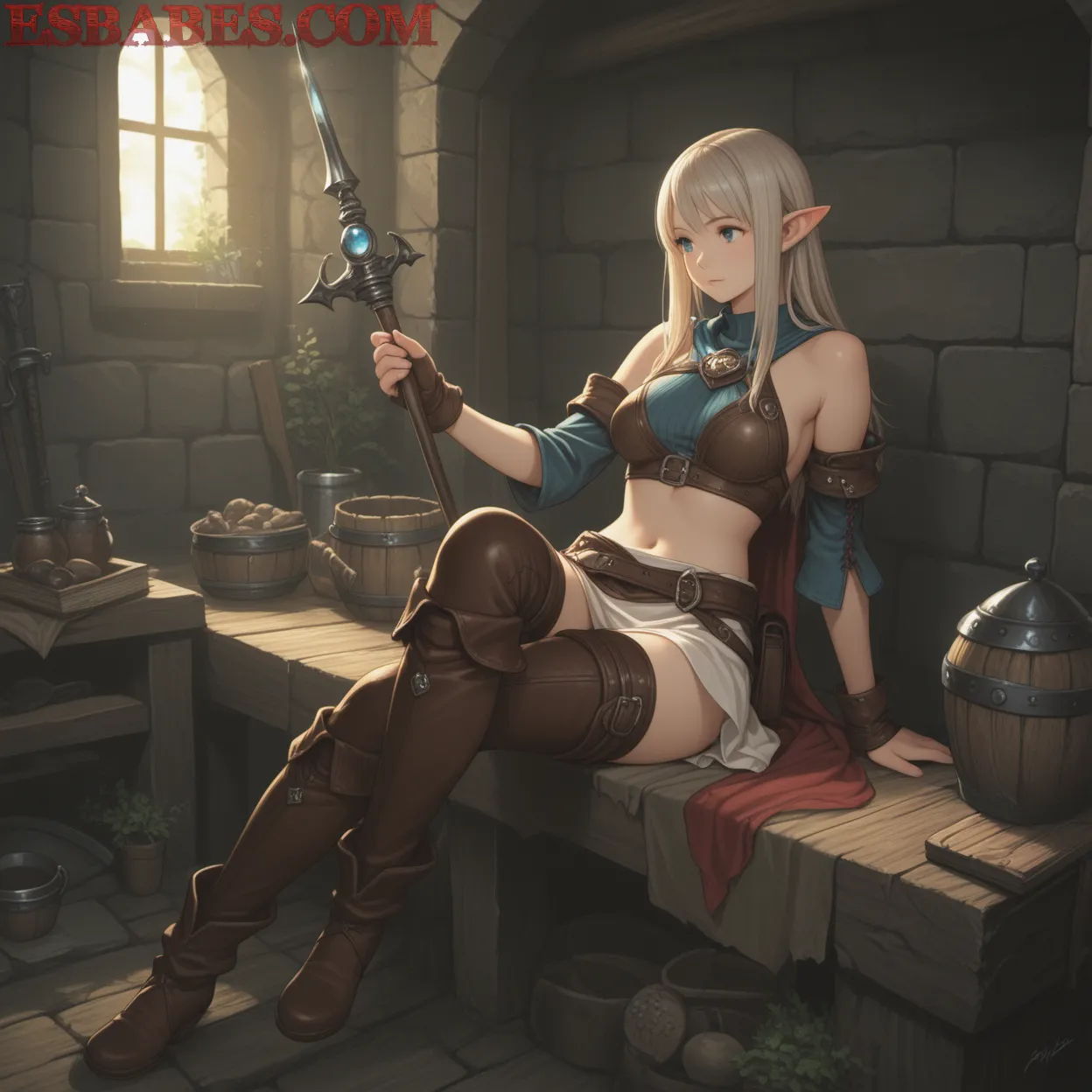 Arte ilustración increíble de Anime Characters Anime Edit Isekai Eren Yeager Reverse Harem generado por IA