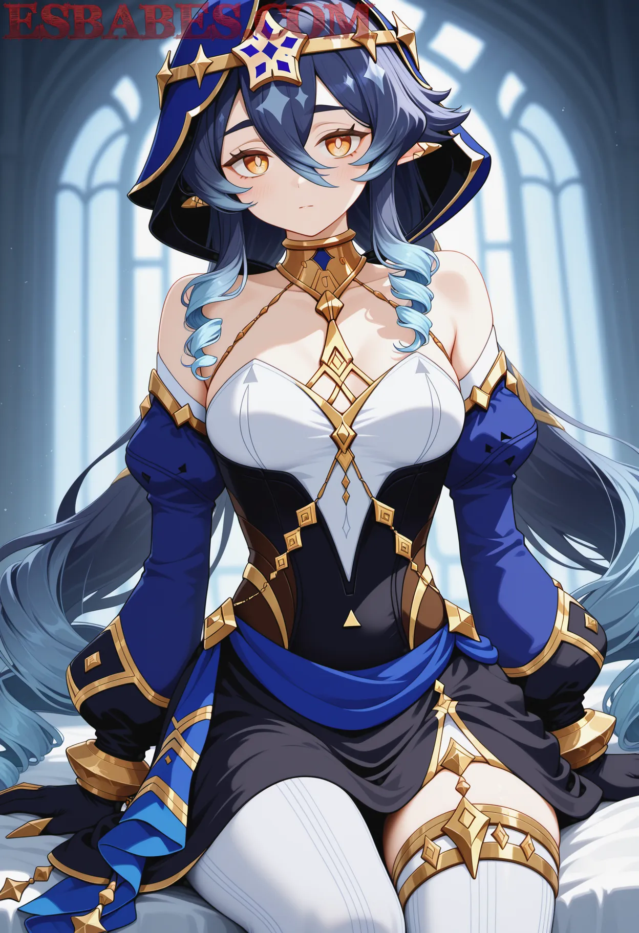 Arte ilustración increíble de Anime Girl Cosplay Frieren Anime Streaming Kawaii generado por IA