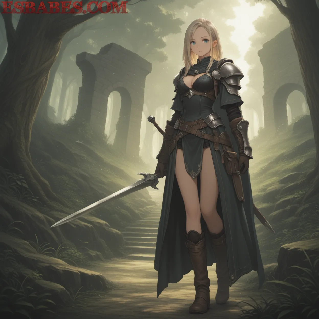 Arte ilustración increíble de Anime Girl Demon Slayer Manga Samurai Champloo Anime Series generado por IA