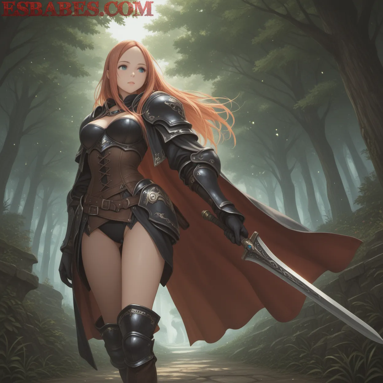 Arte ilustración increíble de Anime Girl Hidive Shojo Eren Yeager Tentacle generado por IA