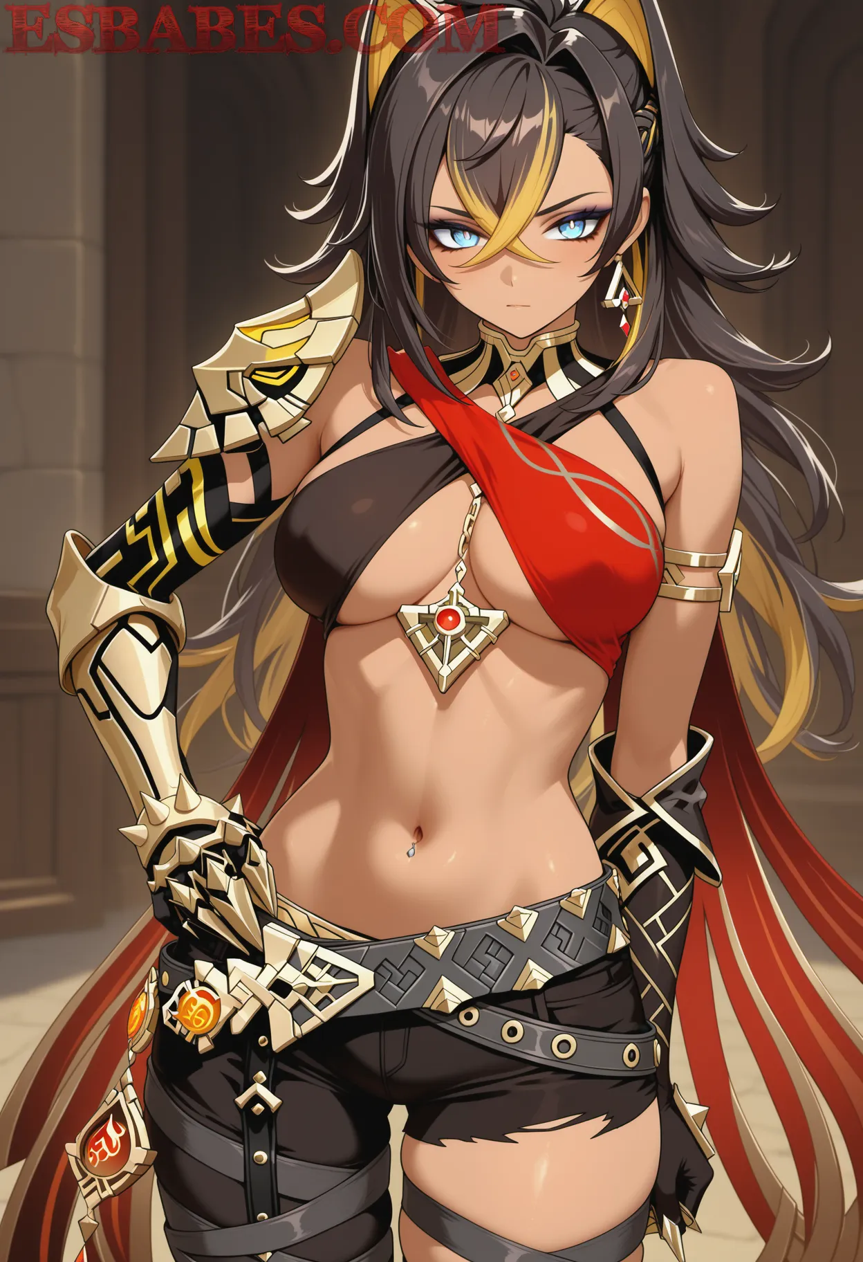 Arte ilustración increíble de Attack On Titan Anime Wallpaper Ecchi Yaoi Catgirl generado por IA