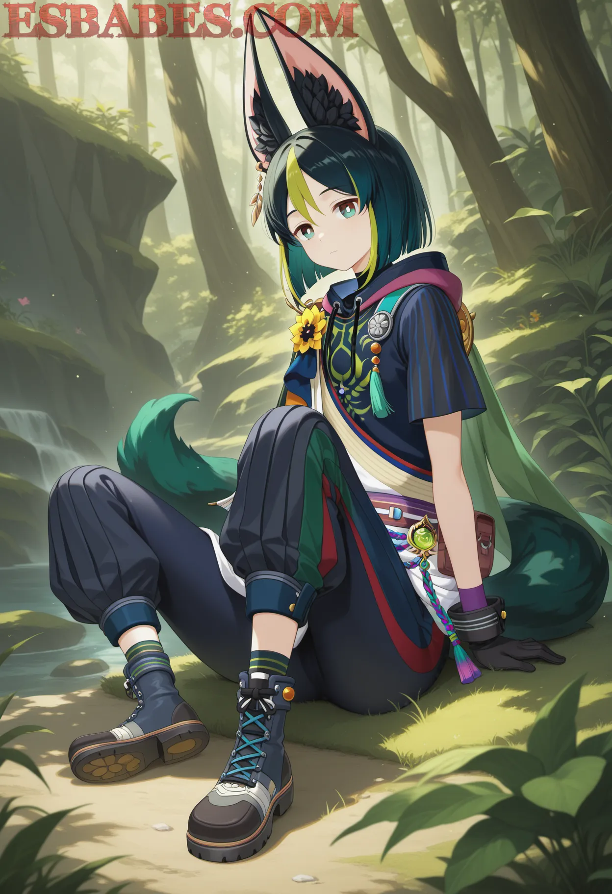 Arte ilustración increíble de Attack On Titan Top Anime Bishounen Catgirl Shotacon generado por IA