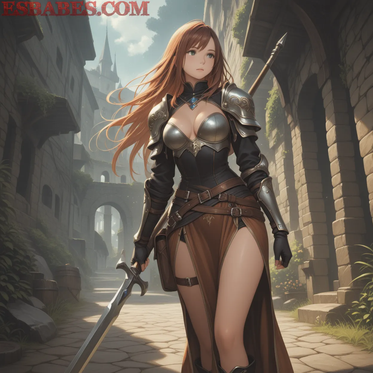 Arte ilustración increíble de Cosplay Frieren Luffy Anime Reviews Maid generado por IA