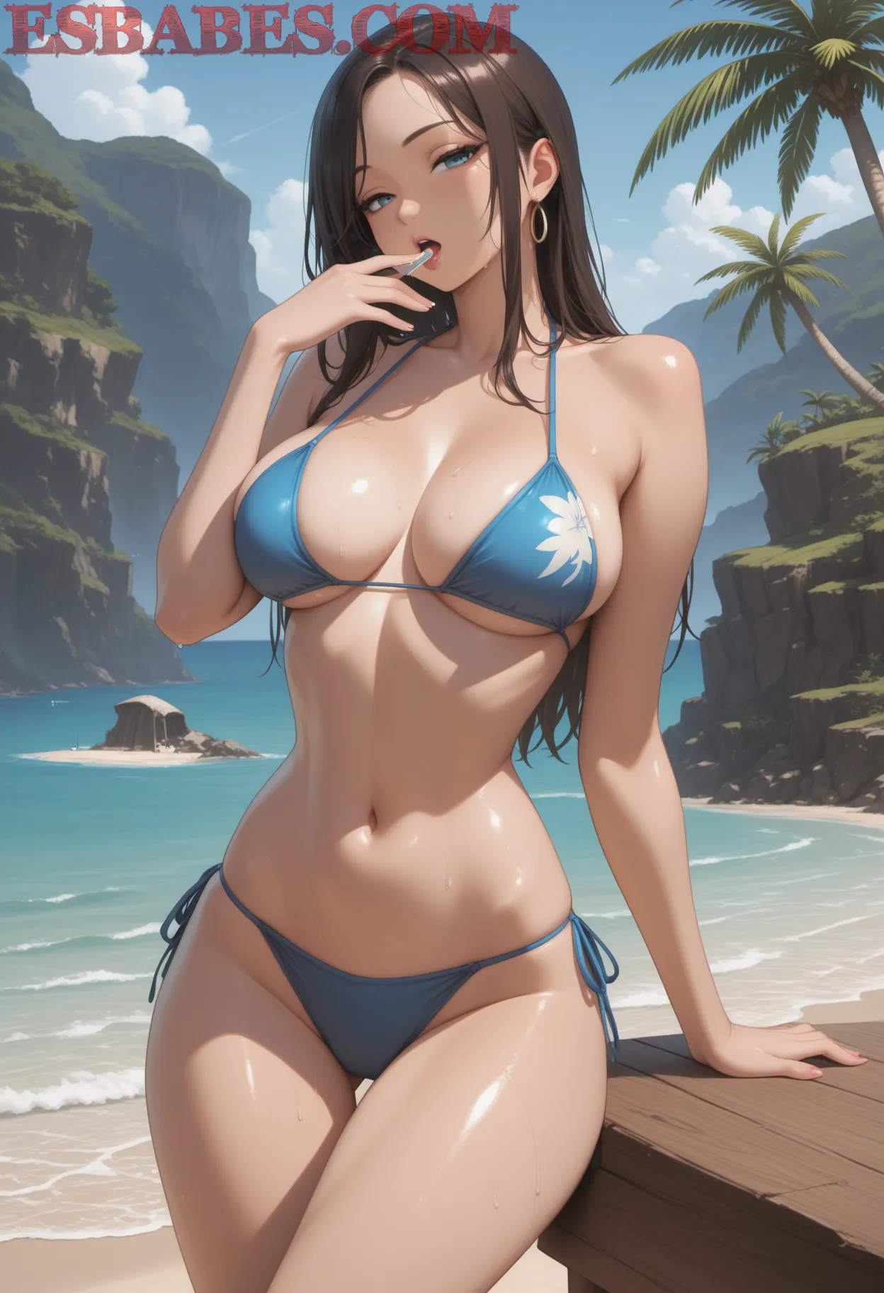 Arte ilustración increíble de Emily Ratajkowski El Desnudo Erotico generado por IA