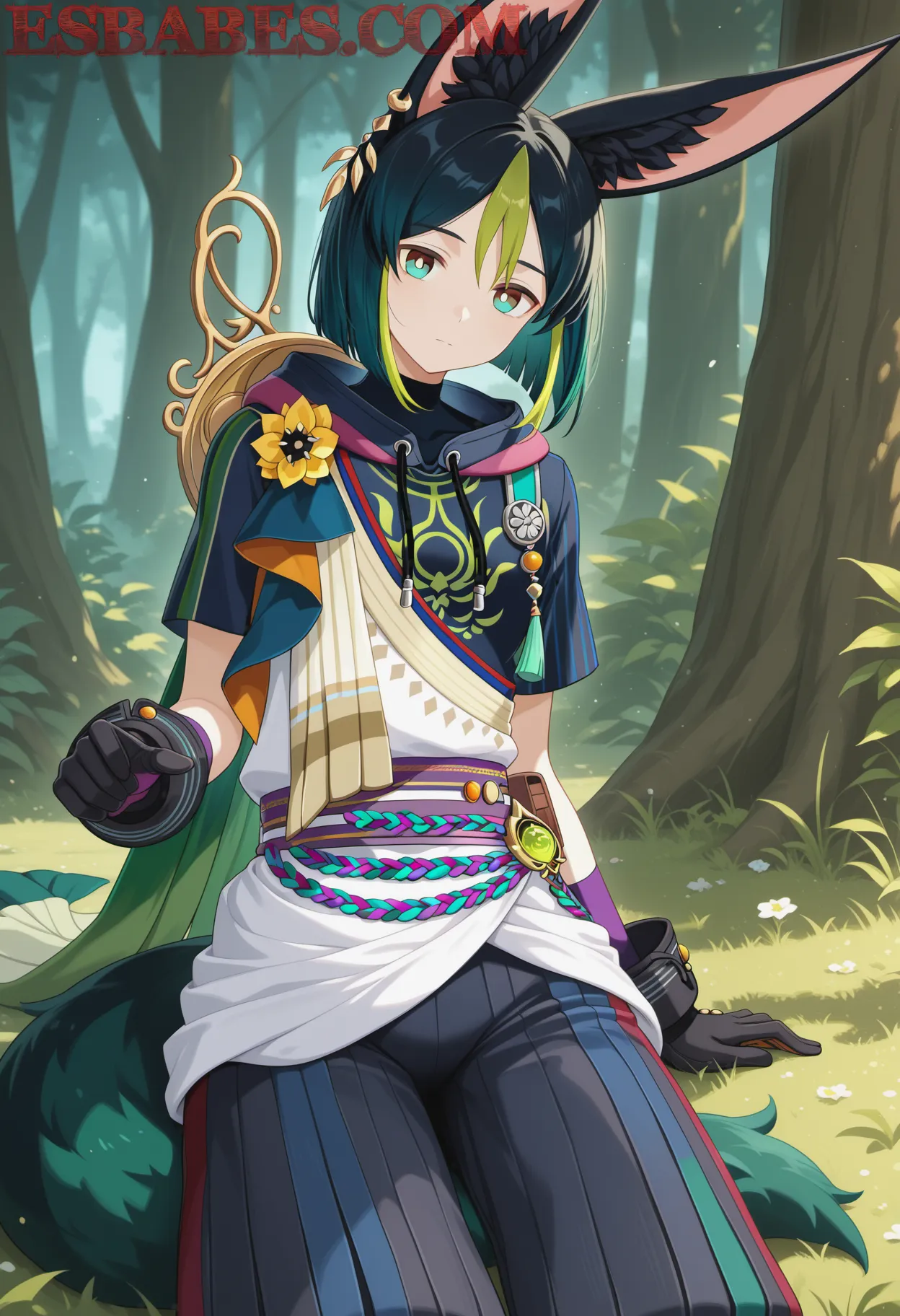 Arte ilustración increíble de Jujutsu Kaisen Free Anime Manga Eren Yeager Yuri generado por IA