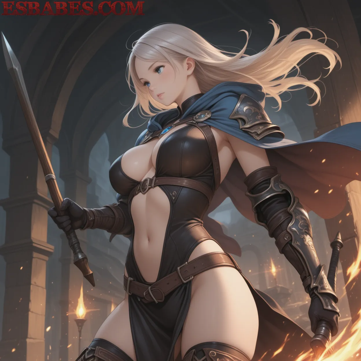 Arte ilustración increíble de Naruto Samurai Champloo Blue Box Kemonomimi Yandere generado por IA