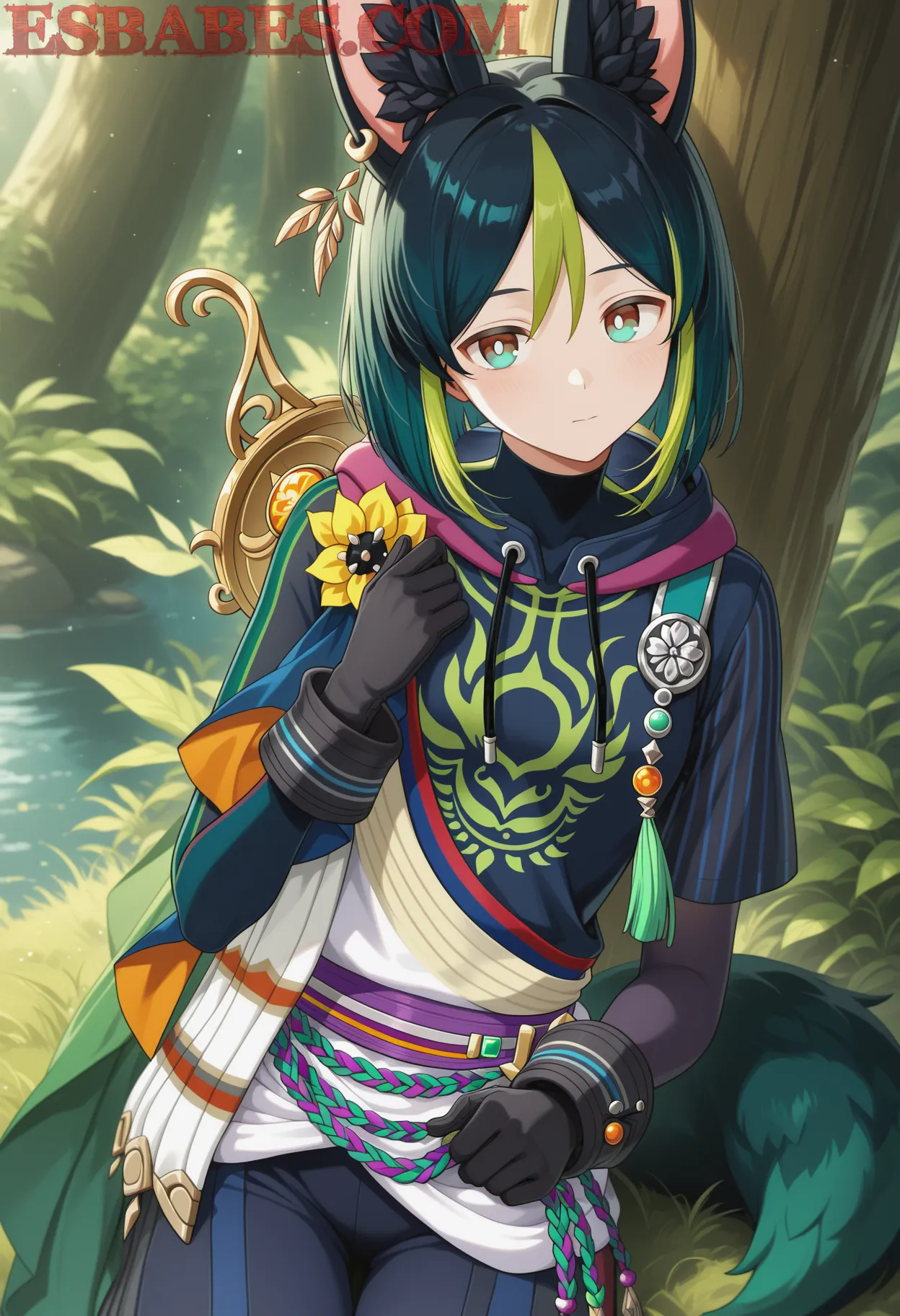 Arte ilustración increíble de Samurai Champloo Crunchyroll Seinen Anime Dubbed Maid generado por IA