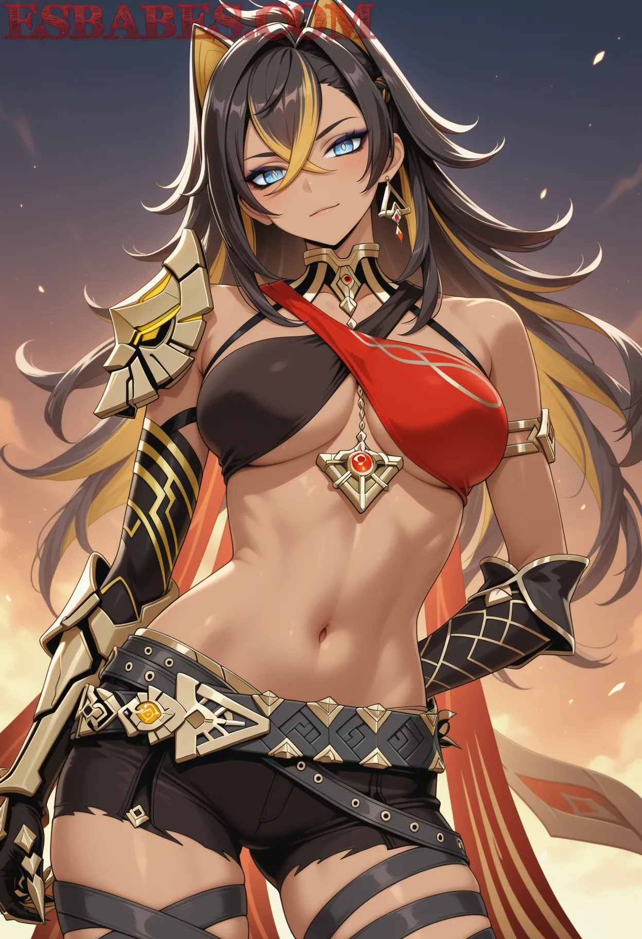 Arte ilustración increíble de Shonen Isekai Chainsaw Man Kemonomimi Harem generado por IA