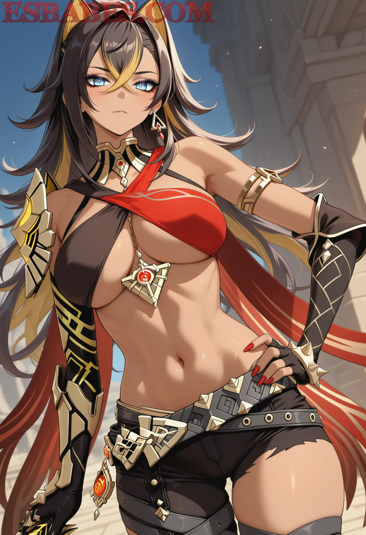 Arte ilustración increíble de Shonen Isekai Eroge Harem Moe generado por IA