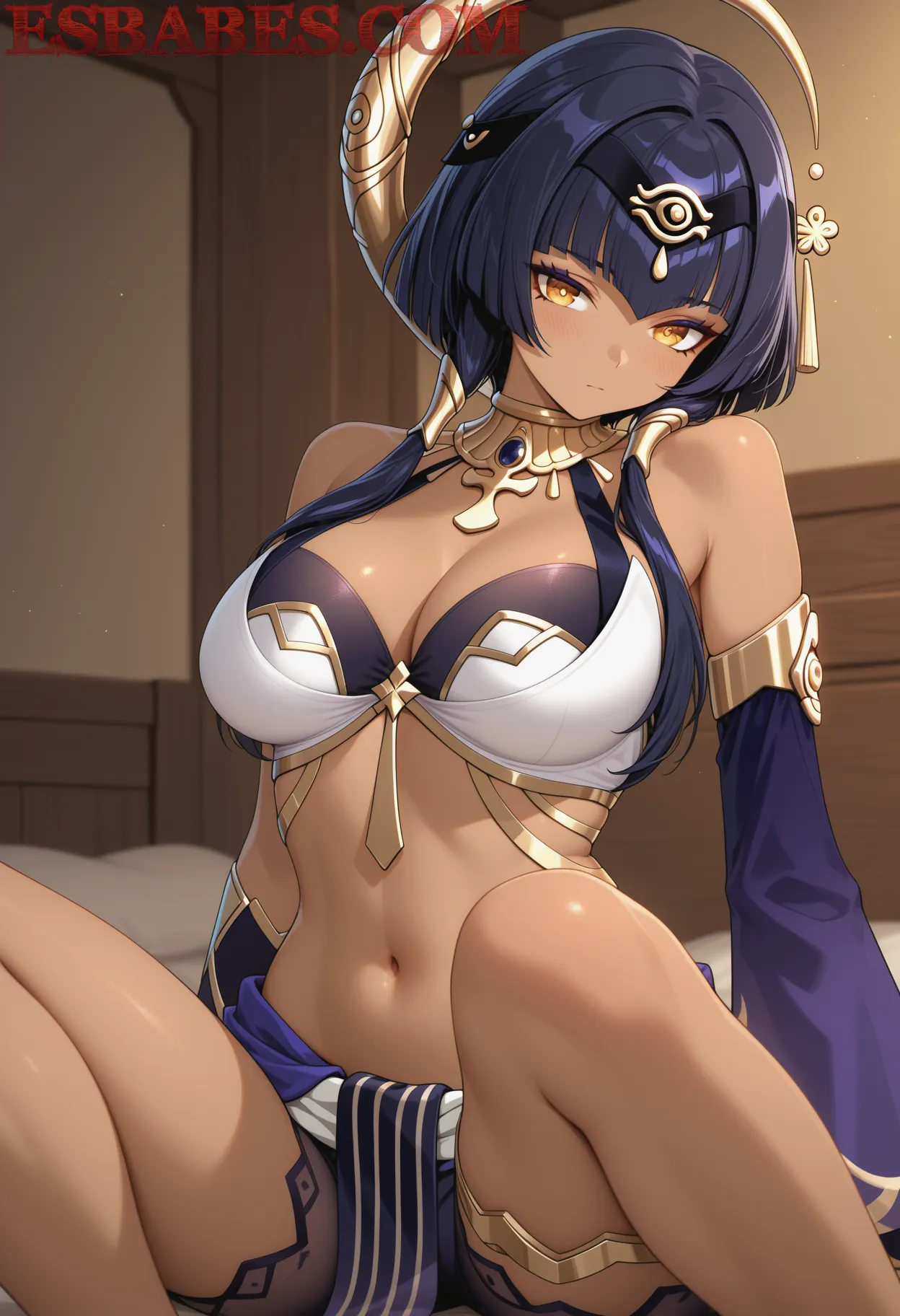 Arte ilustración increíble de Lesbian Scene In The Bedroom 2 generado por IA