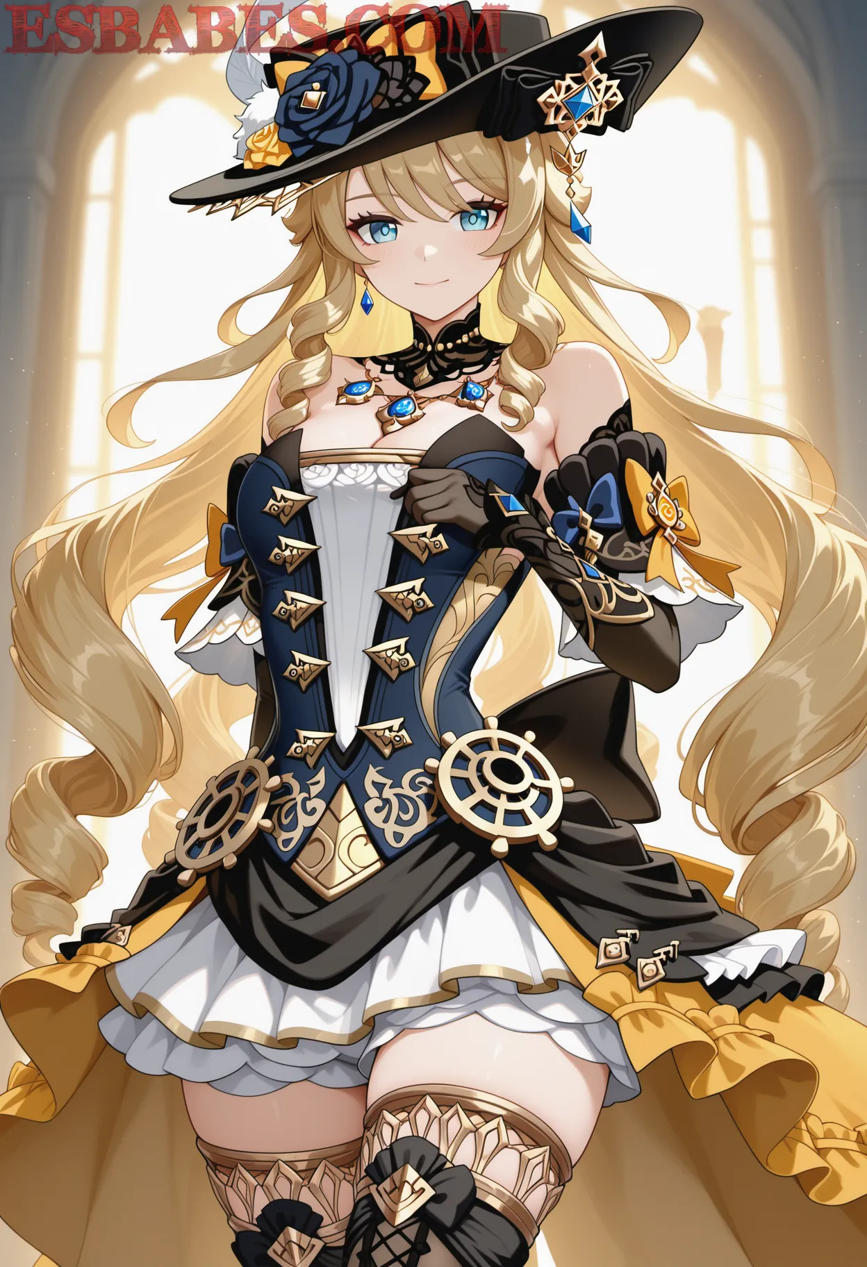 Arte ilustración increíble de Captain Mizuki Sensual Cosplay generado por IA