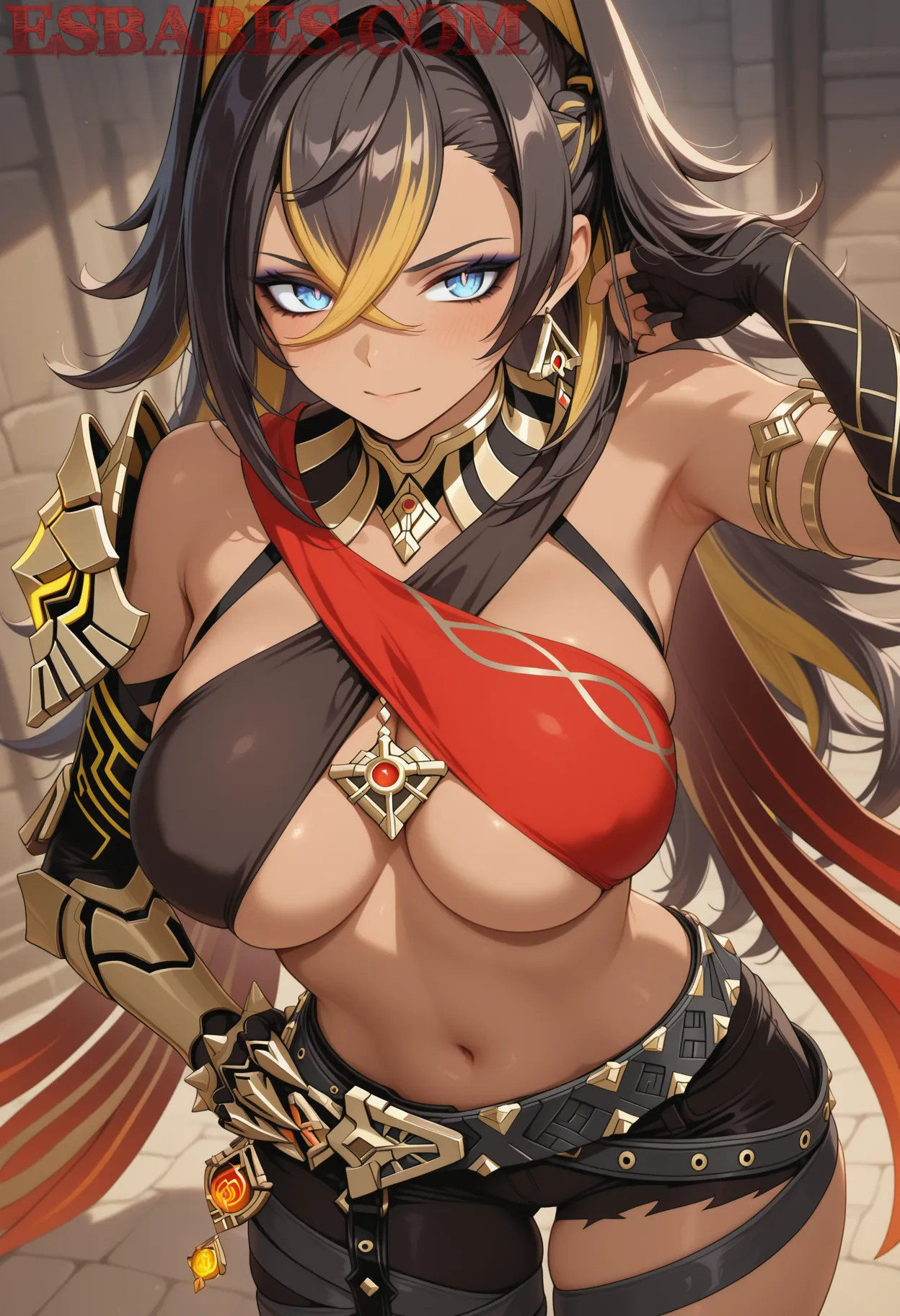 Arte ilustración increíble de Impacto Mamorumiyano Shonen Anime generado por IA