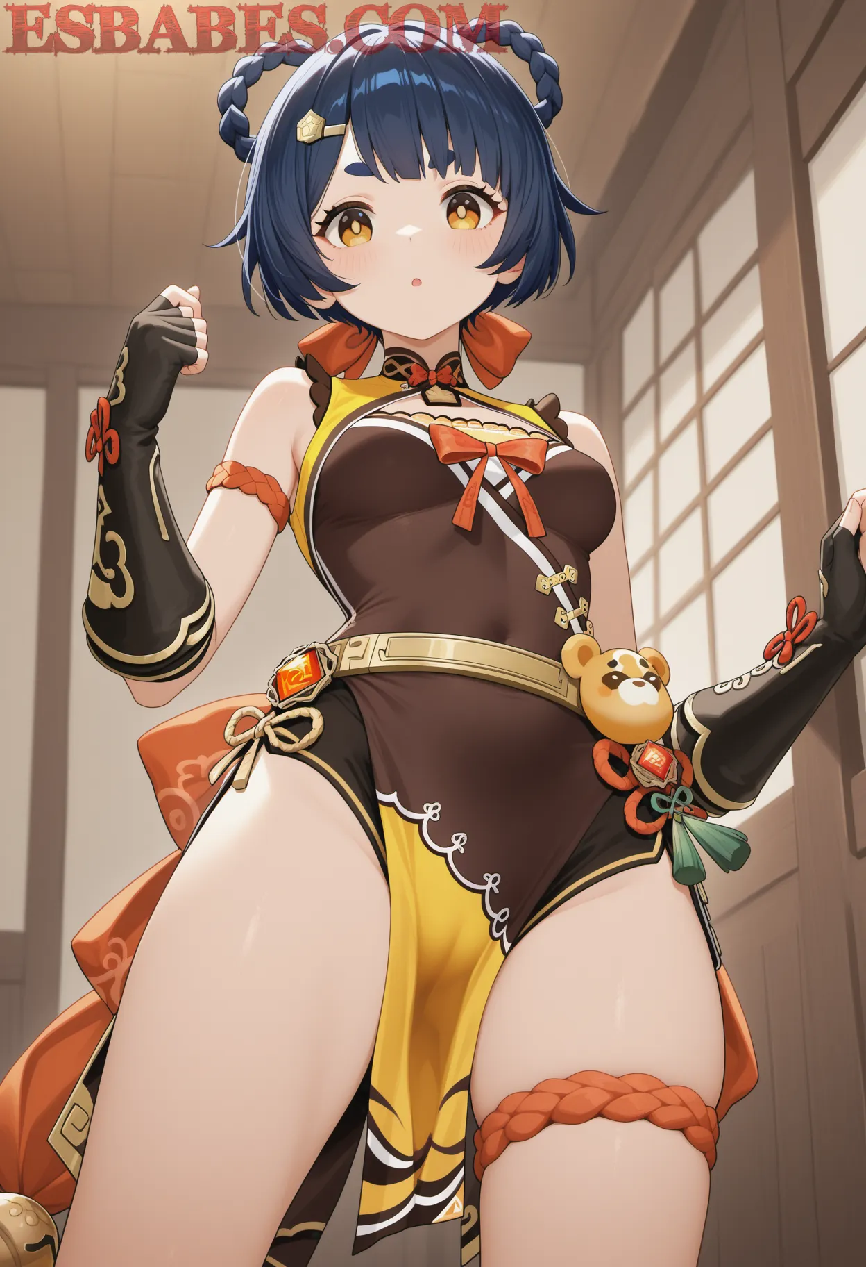 Arte ilustración increíble de Ashe Maree Posando Desnuda generado por IA