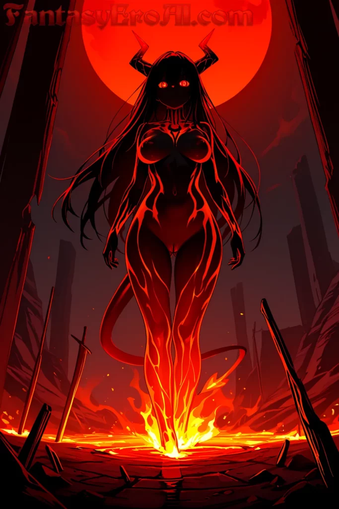 Demonía Ardiente en Laberinto de Sombras Sensuales