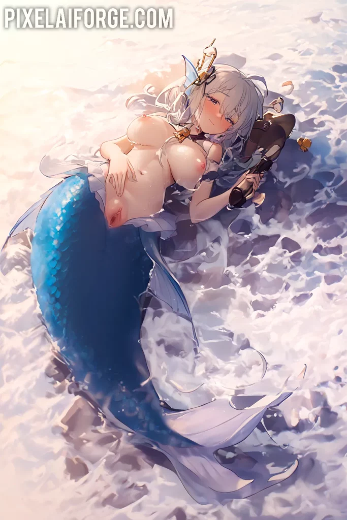 Sirena Alada en Cielo de Olas Mágicas