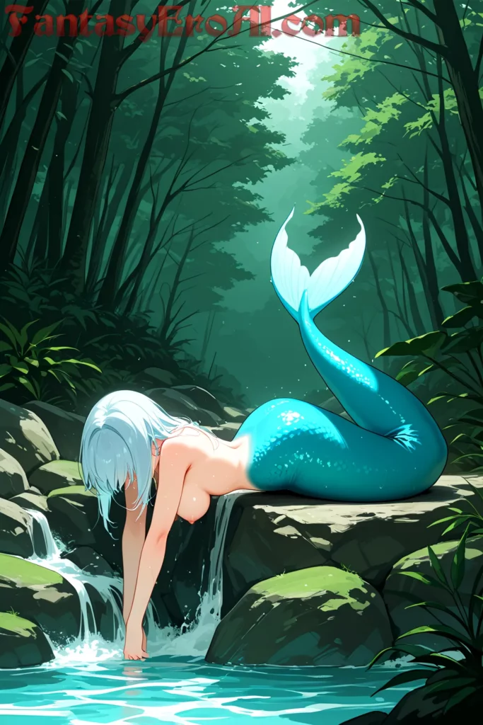 Sirena Misteriosa en Cascada de Gotas Perladas