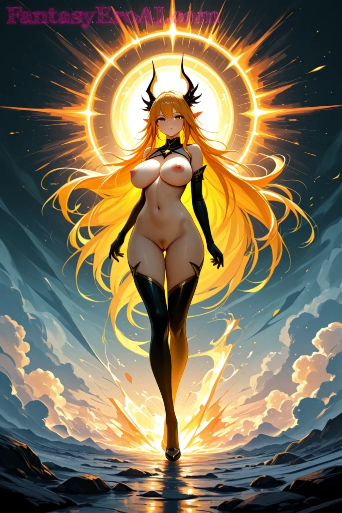 Bruja Cautivadora en Cielo de Tormentas Sensuales