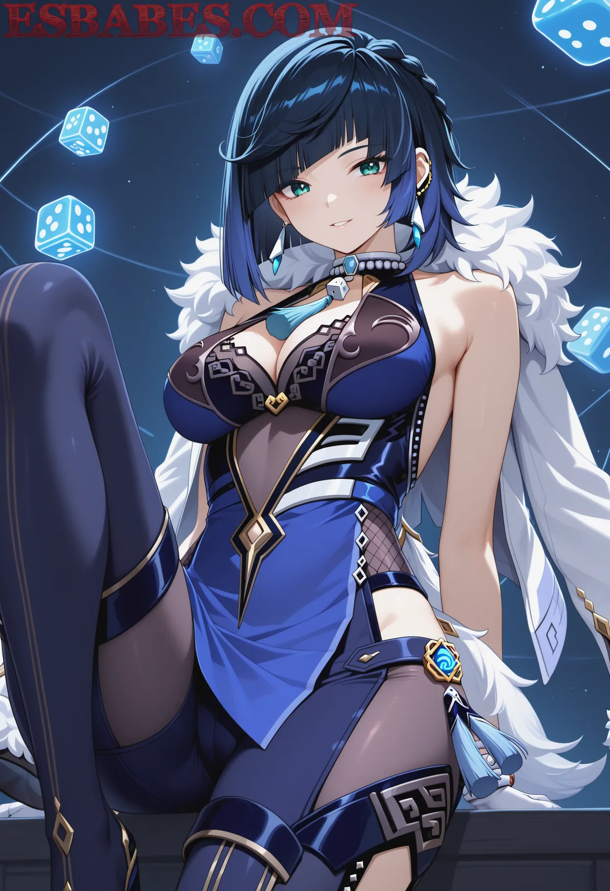 Arte ilustración increíble de Rubia Bella Tetas Naturales Posando Sexy generado por IA