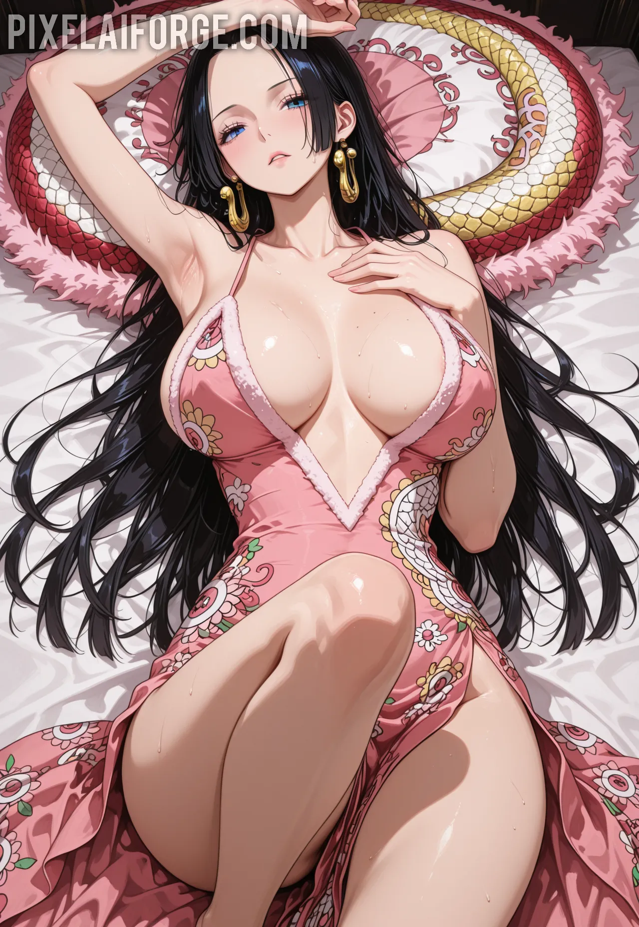 Arte hentai ilustración increíble de Arte Fantasia Ai Erotico generado por IA