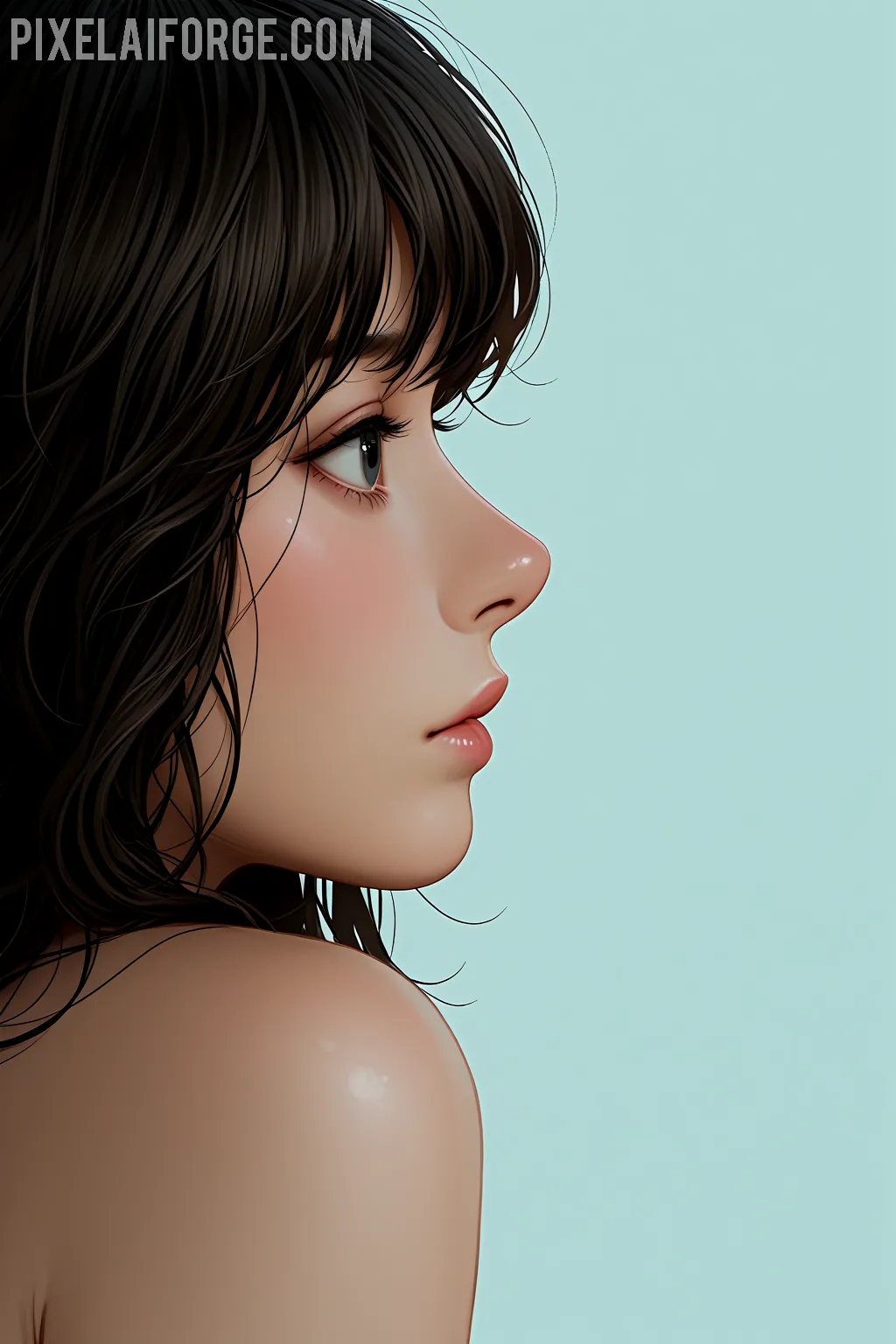 Arte hentai ilustración increíble de Castillo Nubes Susurrantes generado por IA