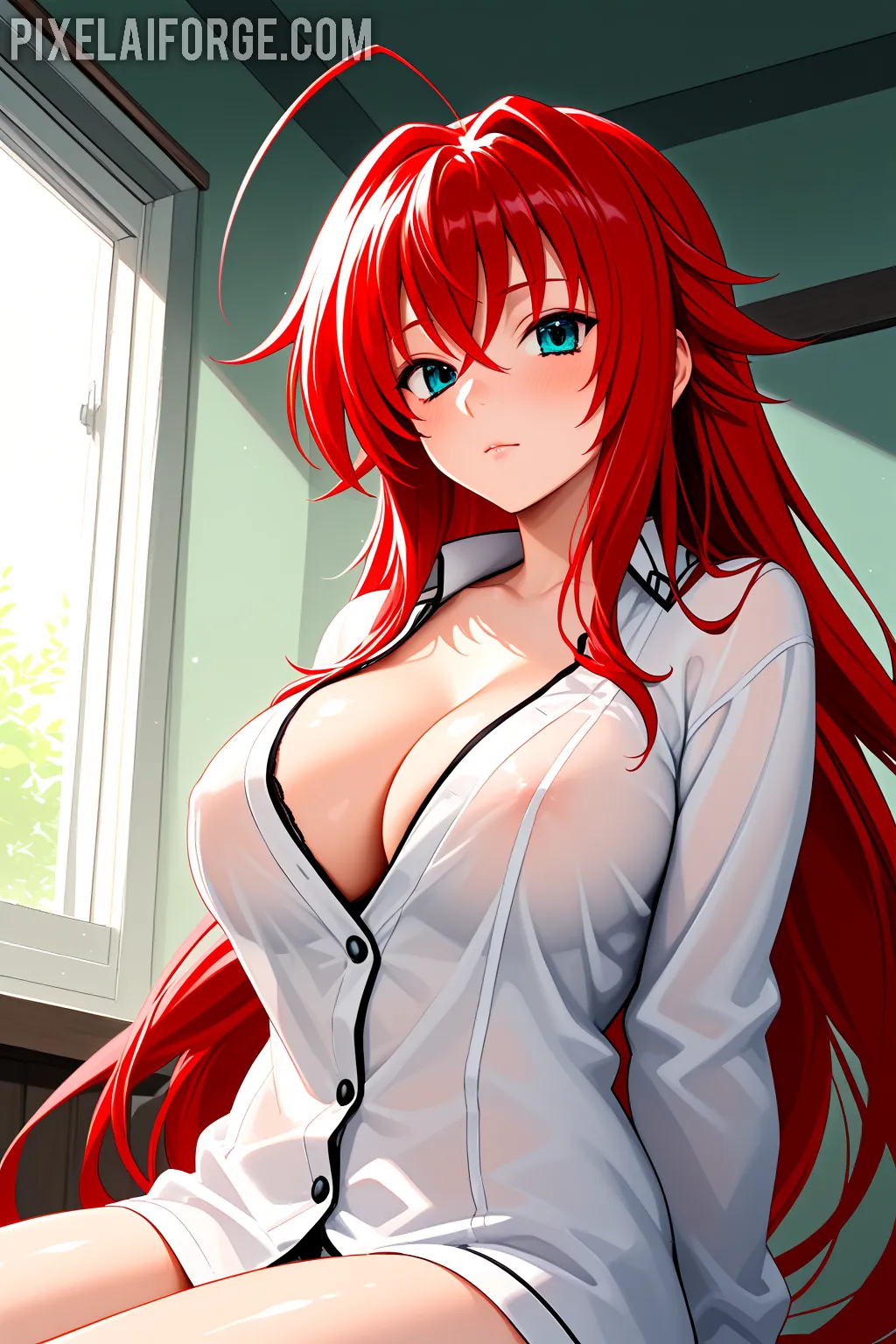 Arte hentai ilustración increíble de Castillo Sombras Encantadas generado por IA