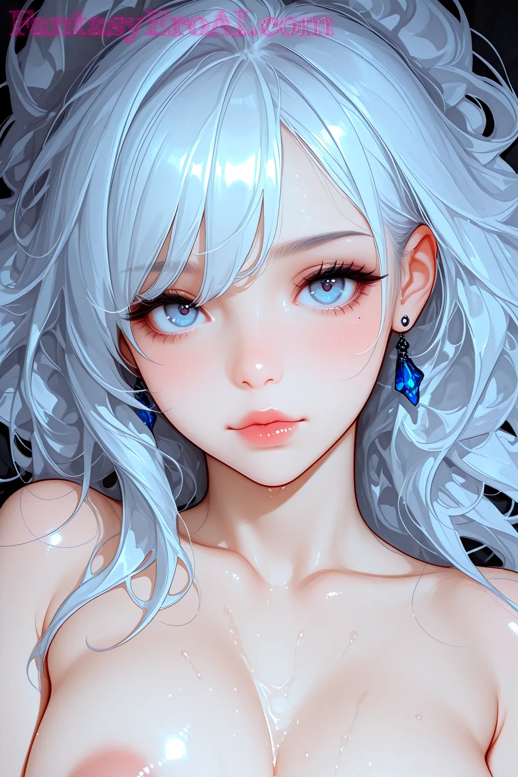 Arte hentai ilustración increíble de Demoniaca Fantasia Sirena generado por IA