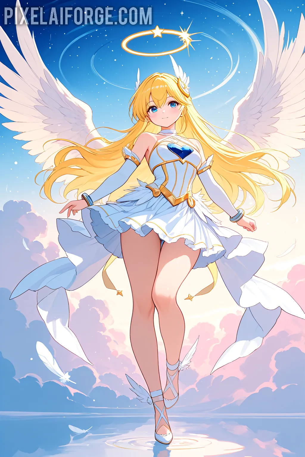 Arte hentai ilustración increíble de Elfa Floral generado por IA