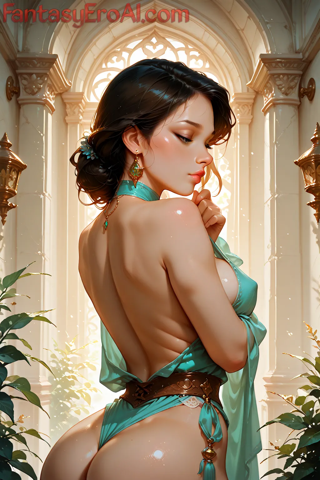 Arte hentai ilustración increíble de Fine Art generado por IA