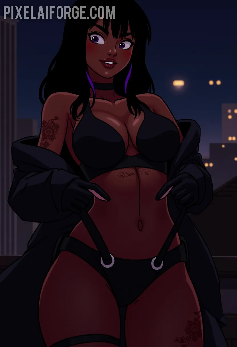 Arte hentai ilustración increíble de Grand Theft Casino generado por IA