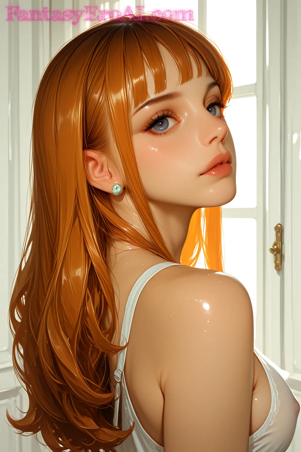 Arte hentai ilustración increíble de Guerrera Seductora generado por IA