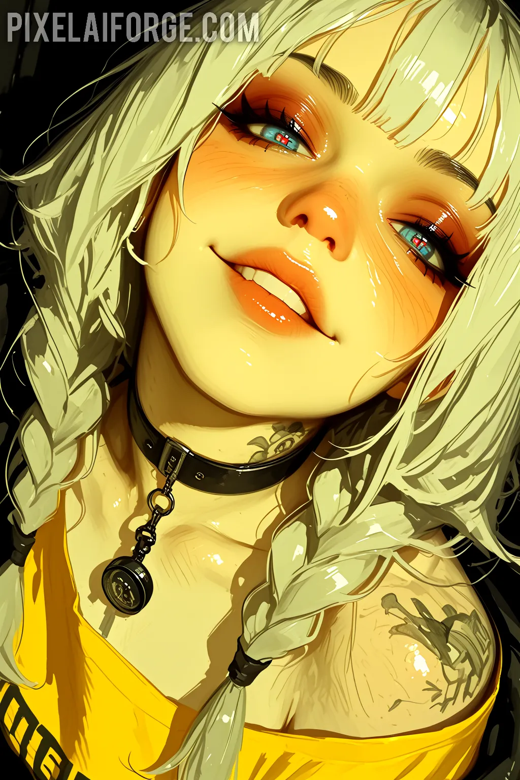 Arte hentai ilustración increíble de Guerrera Valiente generado por IA