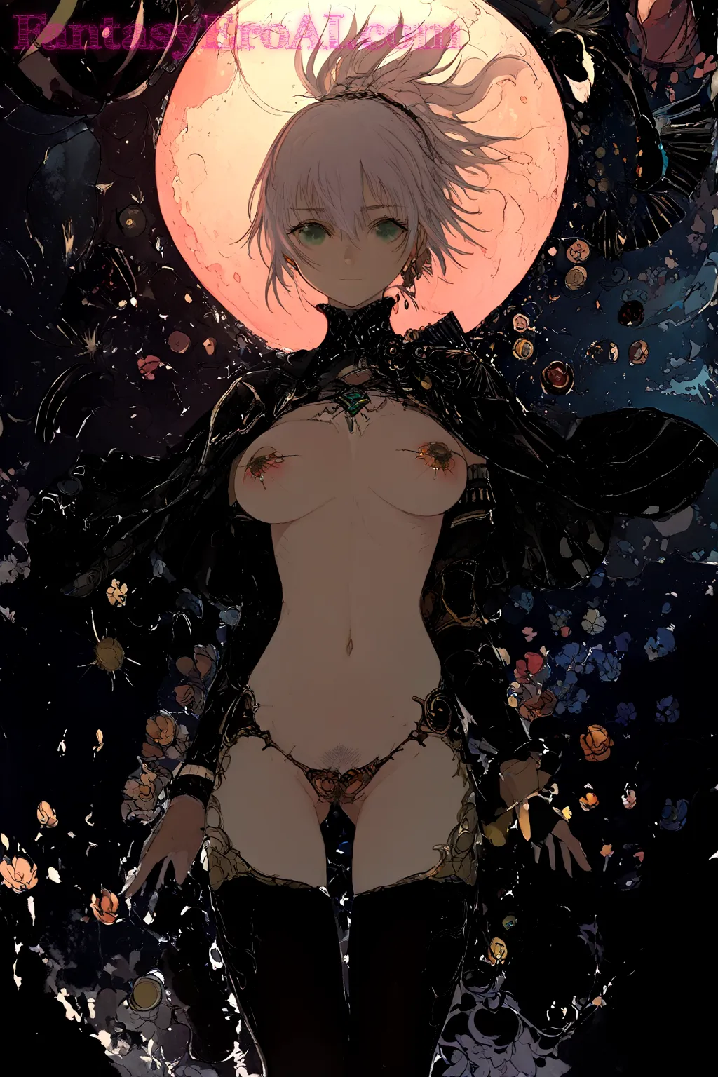 Arte hentai ilustración increíble de Hp Pavilion 600 Auriculares generado por IA